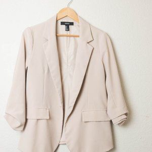 Forever 21 Beige 3/4 Blazer Medium